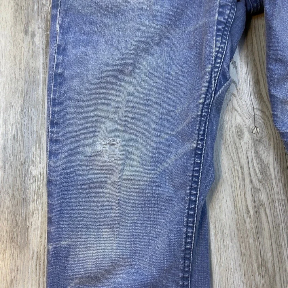 Levis 511 Jeans Mens 32x28 Blue Commuter Cycling Reflective Gusset Distressed